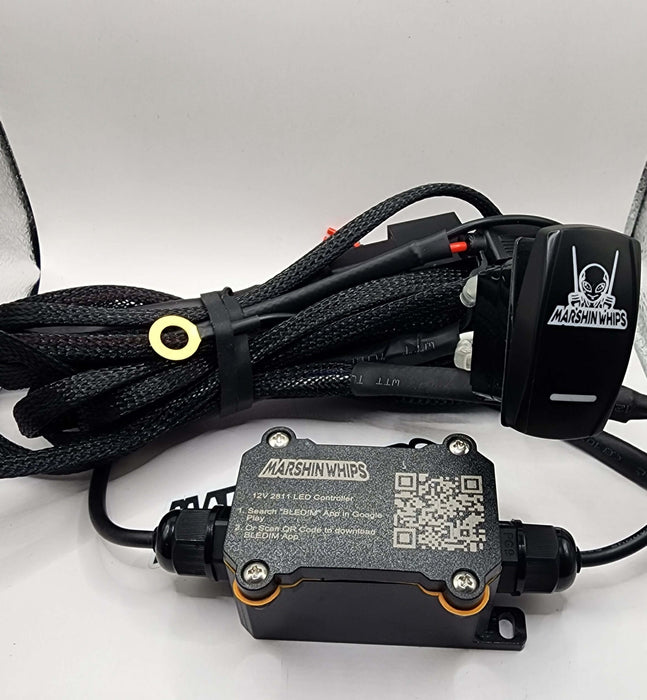 Marshin Whips 2811 Multi-Color RGB Whip Harness with Rocker Switch