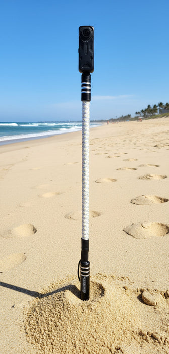Marshin Whips 2ft Insta360 & GoPro Camera Whip | White-on-White LED | Game Changer Series