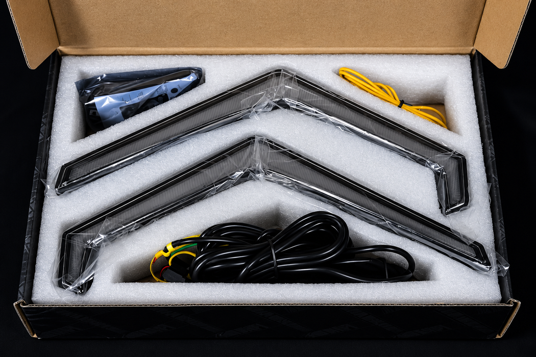 Polaris RZR Pro Series RGBW LED Chasing Fang Lights | App Control & Turn Signal Sync