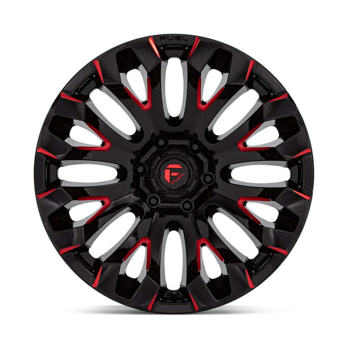 FUEL Offroad QUAKE Wheels (GLOSS BLACK MILLED RED TINT)