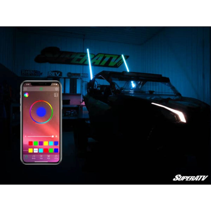 RGB LED Whip Lights Pair