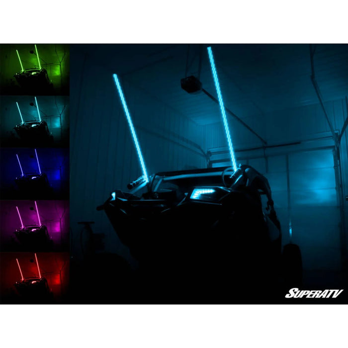RGB LED Whip Lights Pair