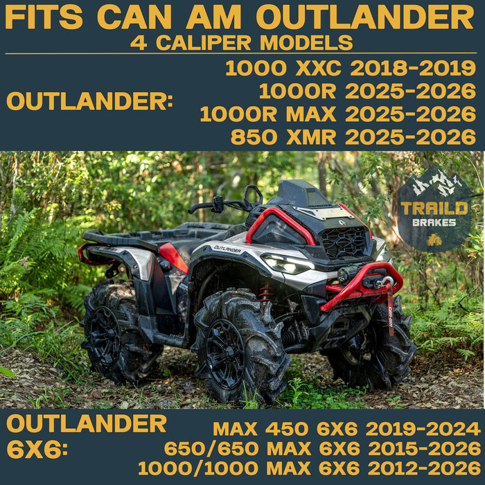 Can-Am Outlander 1000/850/650/450 6x6 2015-2026 4 Wheel Brass Brake Pad Set