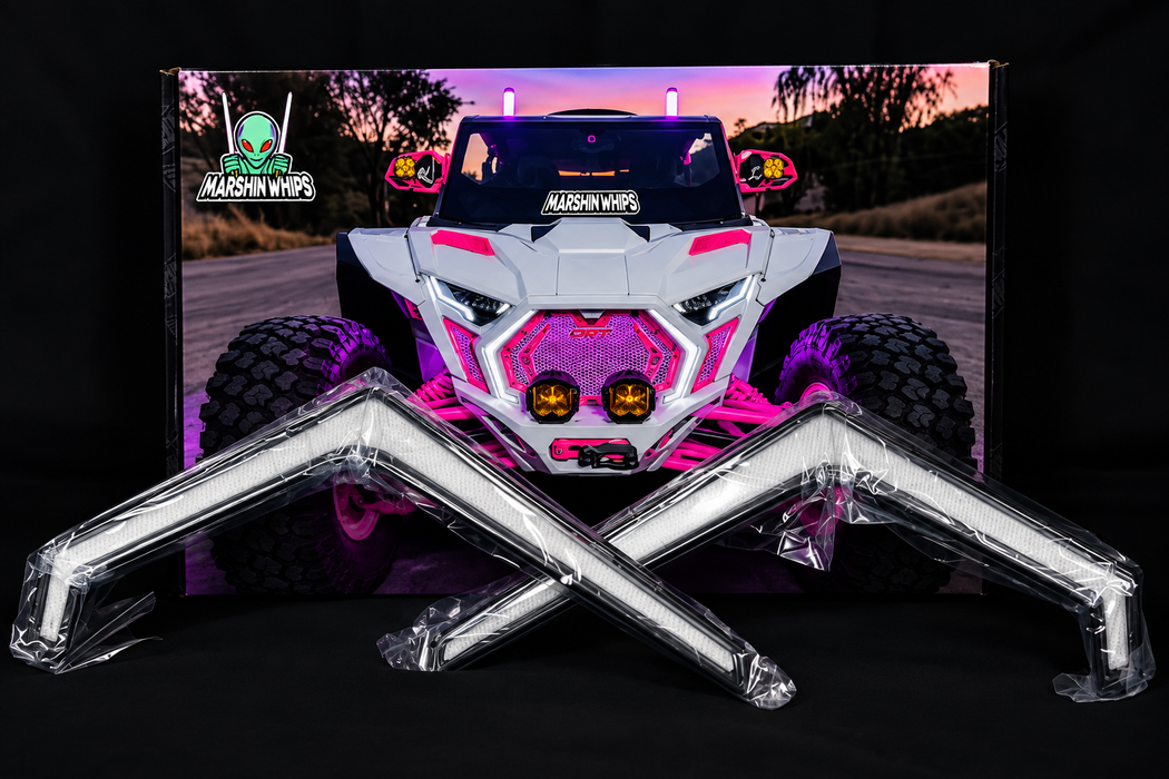 Polaris RZR Pro Series RGBW LED Chasing Fang Lights | App Control & Turn Signal Sync