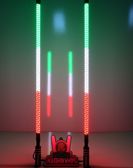 V2 Black Out LED Whip Set | Sleek Off-Road UTV Lights