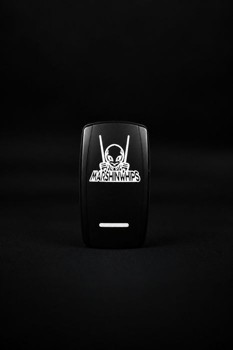 Marshin Whips Illuminated Rocker Switch | Universal LED Control | On/Off Laser-Etched