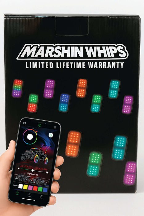 Marshin Whips Roswell X-2 Billet RV Rock Lights | 24 Pod Kit