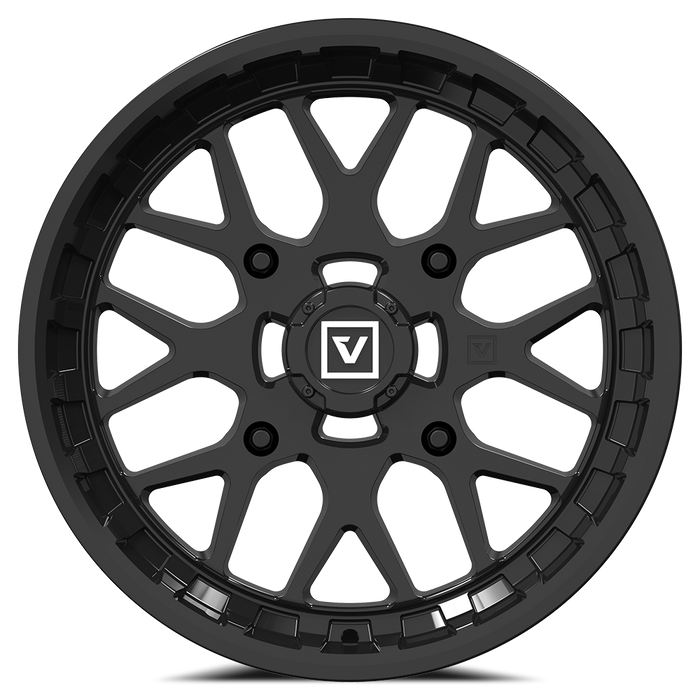 V03 14X7 +25MM 4X110 GLOSS BLACK