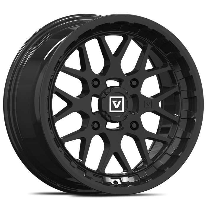 V03 15X7 +25MM 4X156 GLOSS BLACK