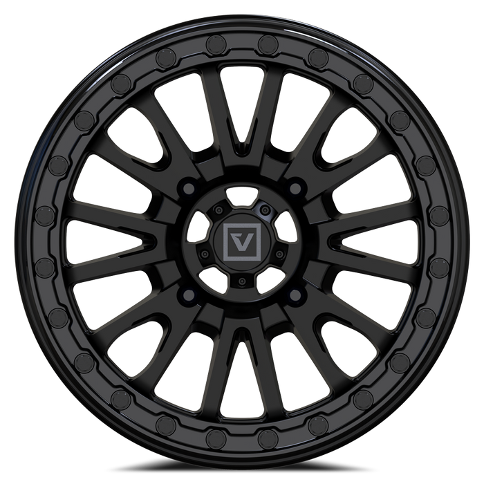 V16 BEADLOCK 15X8 -12MM 4X137 SATIN BLACK