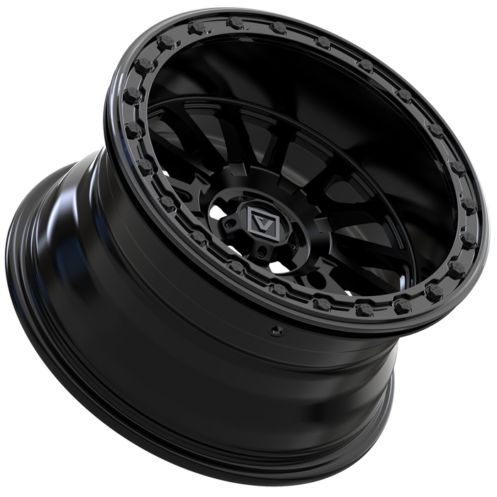 V16 BEADLOCK 15X8 -12MM 4X137 SATIN BLACK