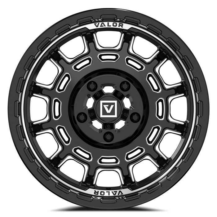 V17 15X8 +10MM 5X114.3 GLOSS BLACK MILLED