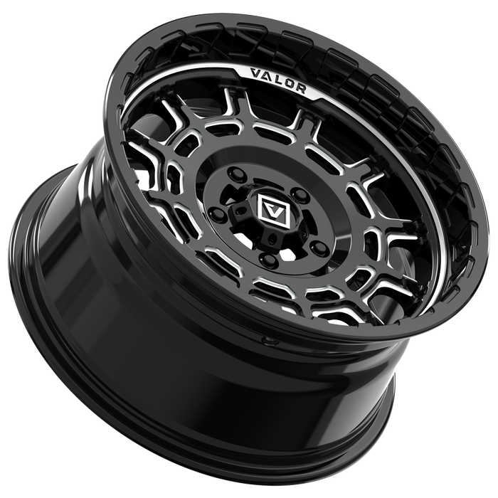 V17 15X8 +10MM 5X114.3 GLOSS BLACK MILLED