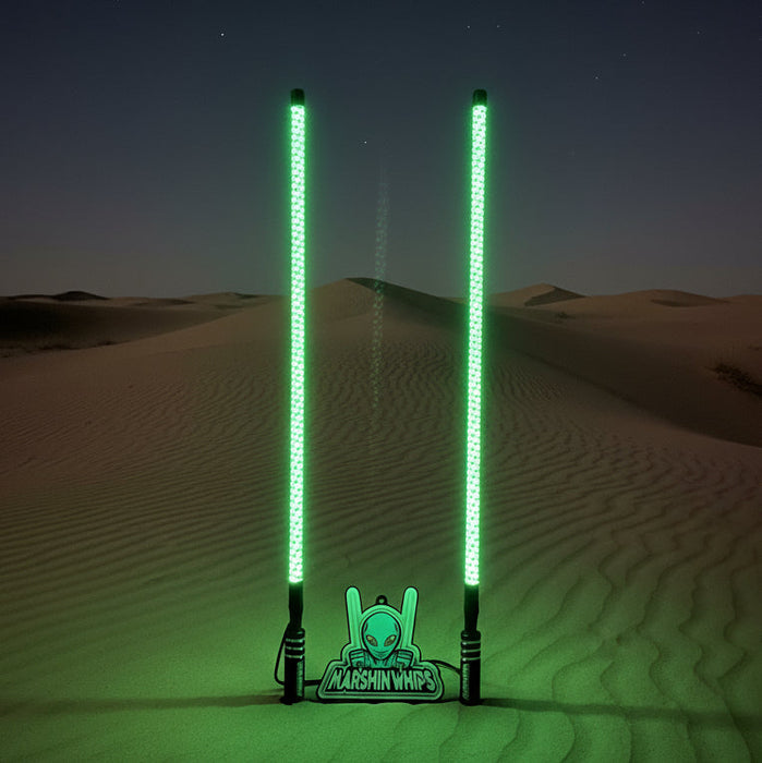 V2 Black Out LED Whip Set | Sleek Off-Road UTV Lights