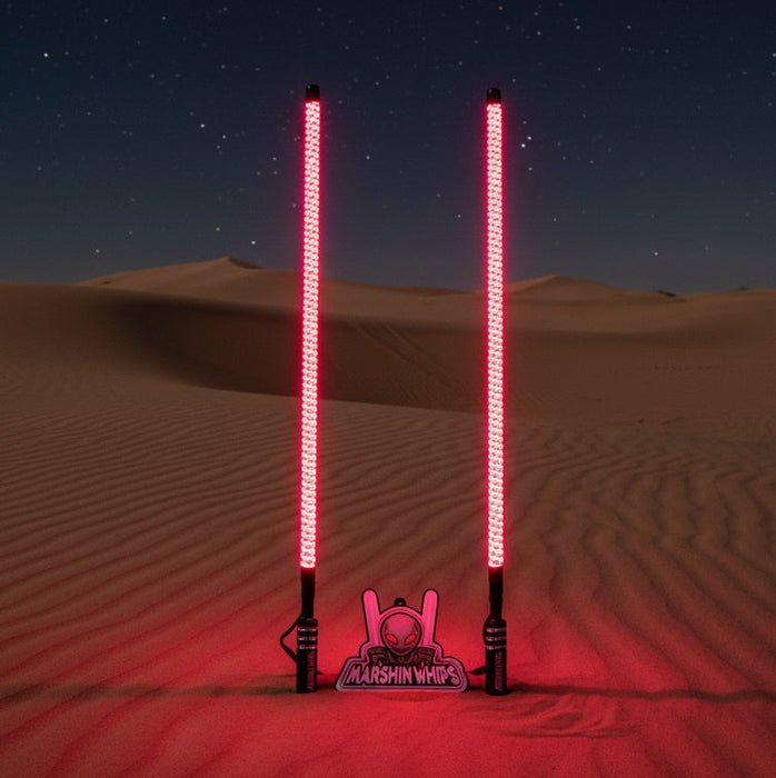 V2 Black Out LED Whip Set | Sleek Off-Road UTV Lights