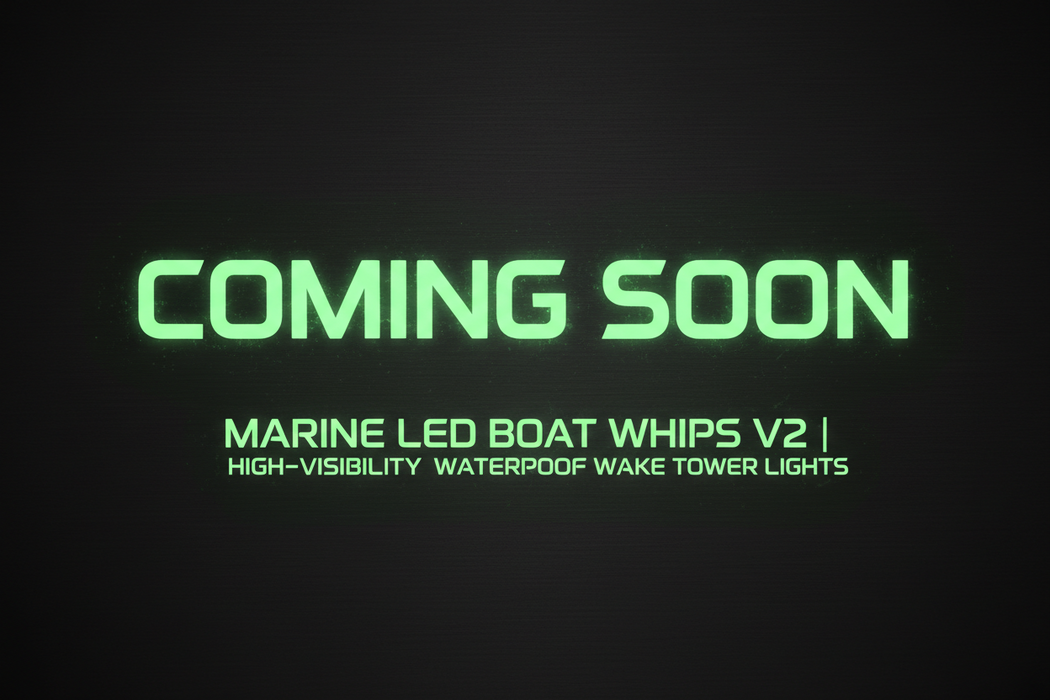 Marine LED Boat Whips V2 | High-Visibility Waterproof Wake Tower Lights